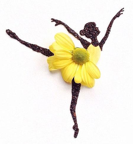 هنرنمایی با دانه‌های قهوه / عکس