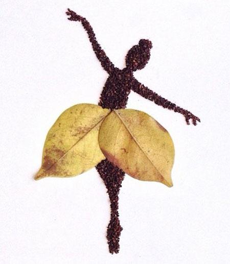 هنرنمایی با دانه‌های قهوه / عکس